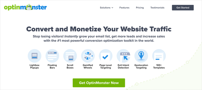 OptinMonster homepage.
