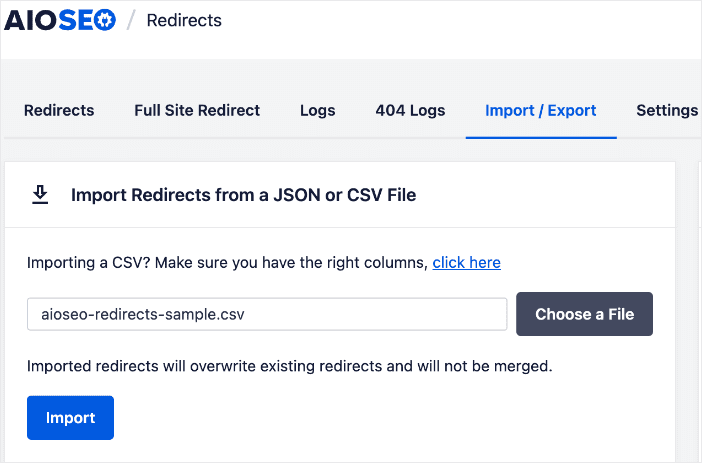 Adding redirects from a CSV file.